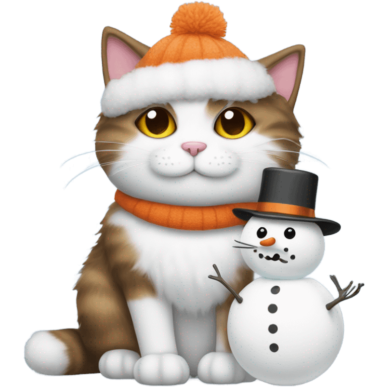 Cat amd snowman emoji