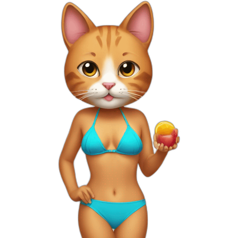 a cat in bikini emoji