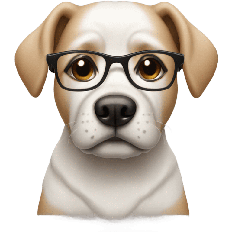 Dog with glasses emoji