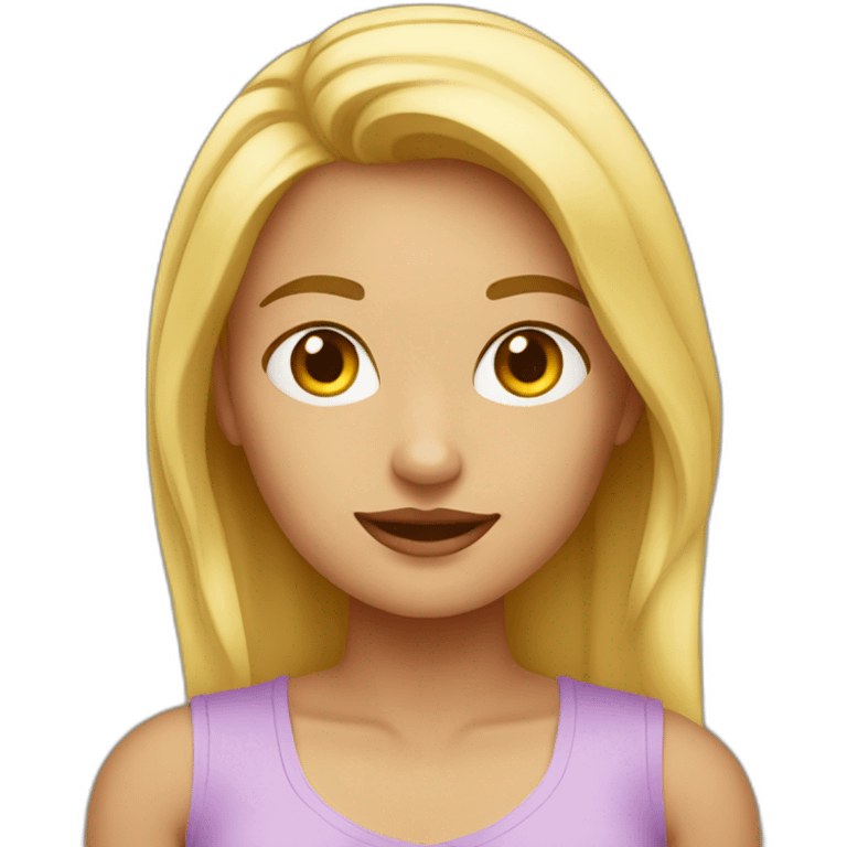 Mujer bonita rubia emoji