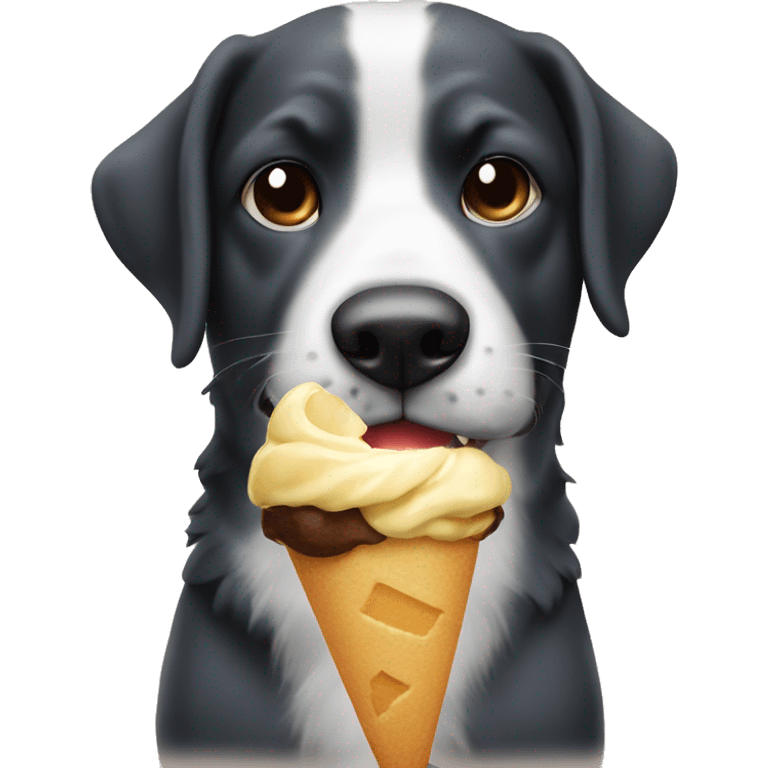 hund mit eis in der hand emoji