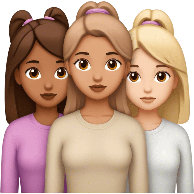 Three girls emoji