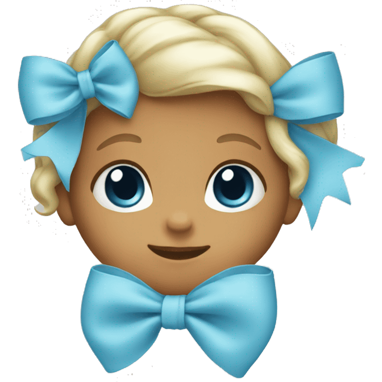 A baby blue bow emoji