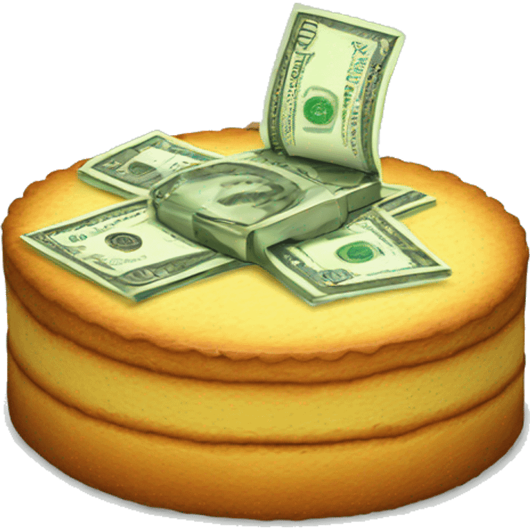 Money cake emoji