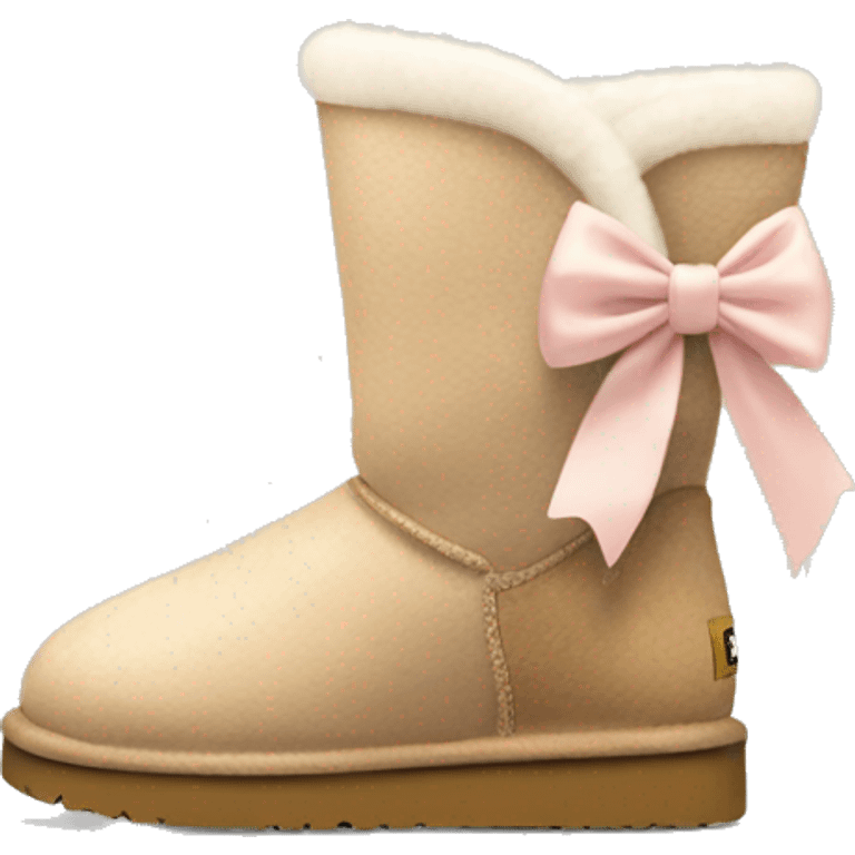 Ugg boots with light pin bow emoji