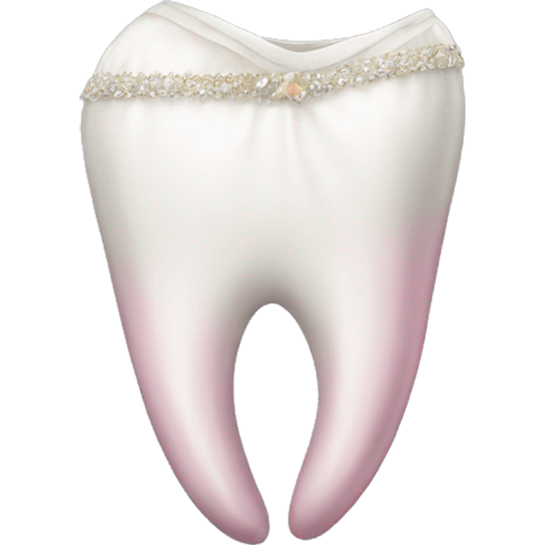 Ballet costume on a tooth emoji