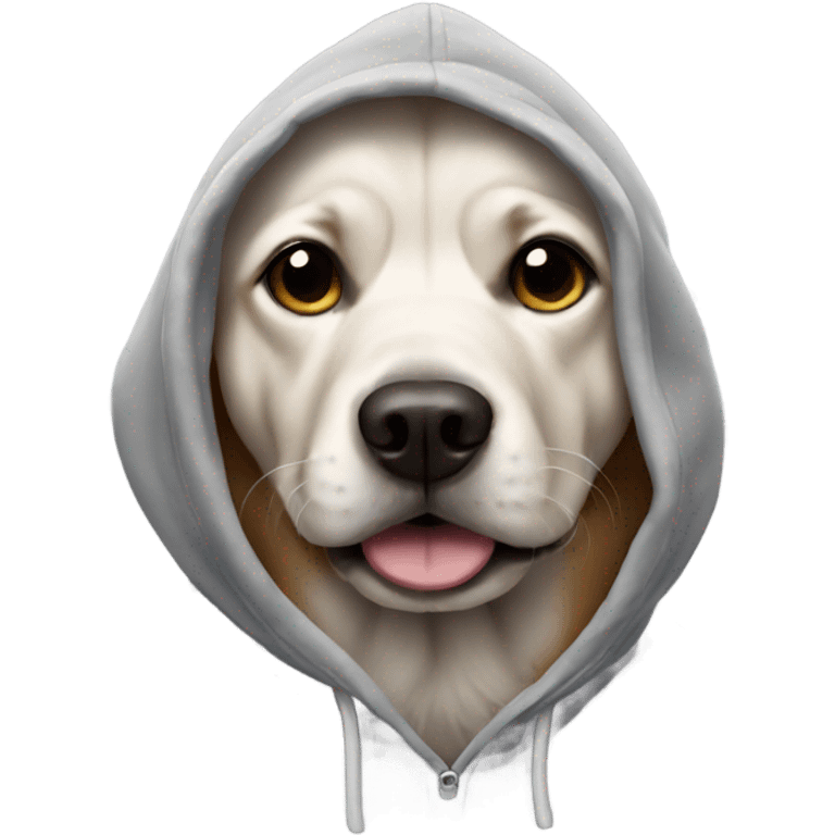 Dog wearing a hoodie emoji