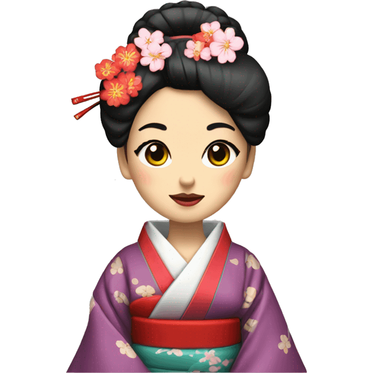 Geisha with kimono emoji