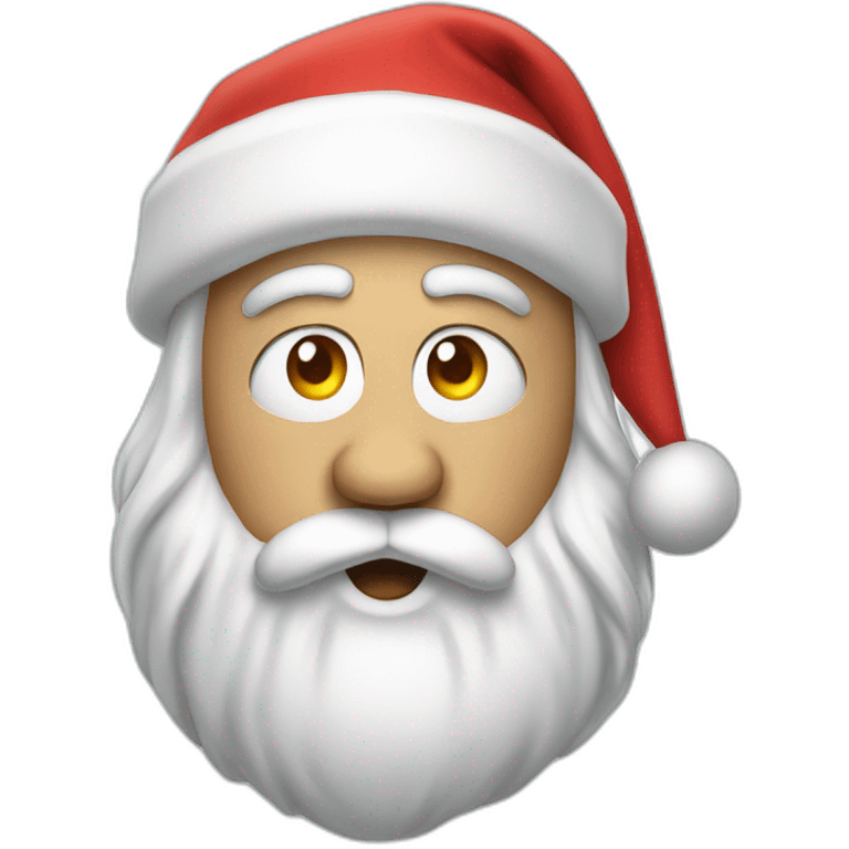 Santa telling people to shut up emoji