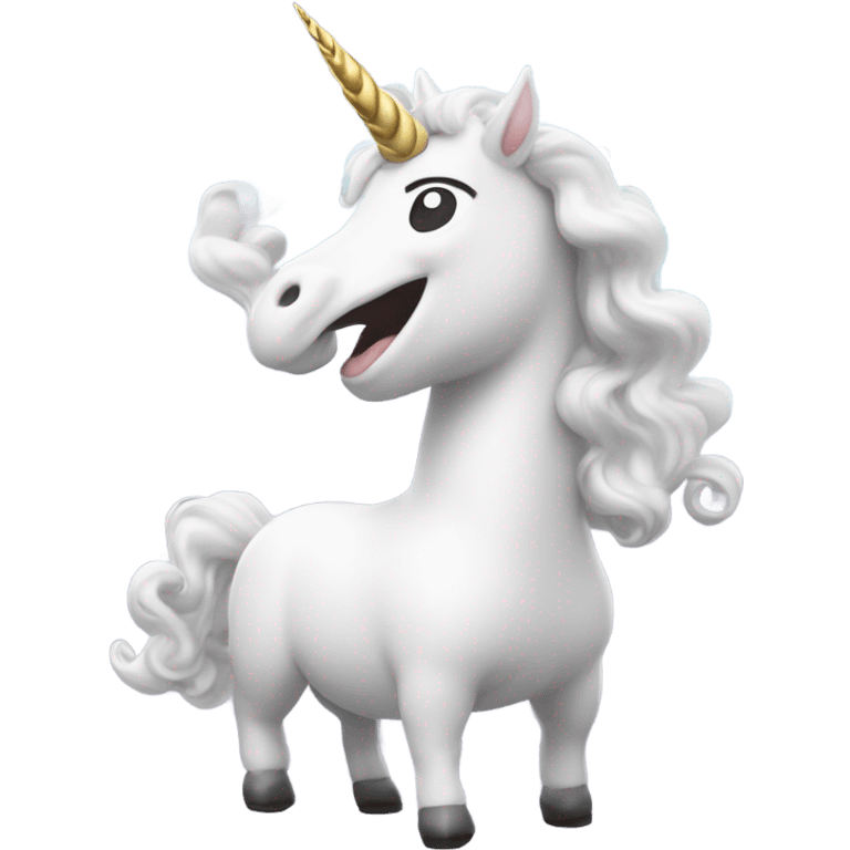 Unicorn smoking emoji