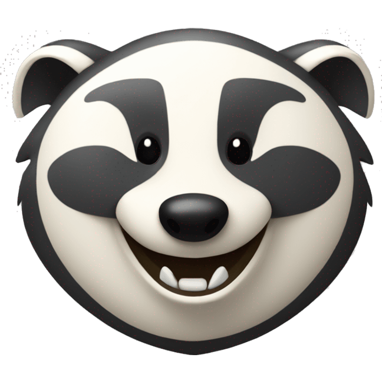 Smiling Badger stylized emoji