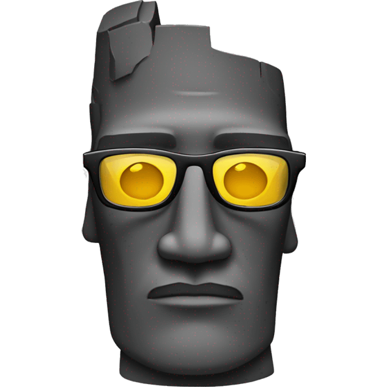 Moai wearing glasses  emoji