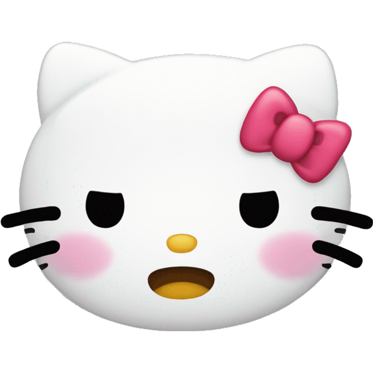 Hello kitty face crying emoji