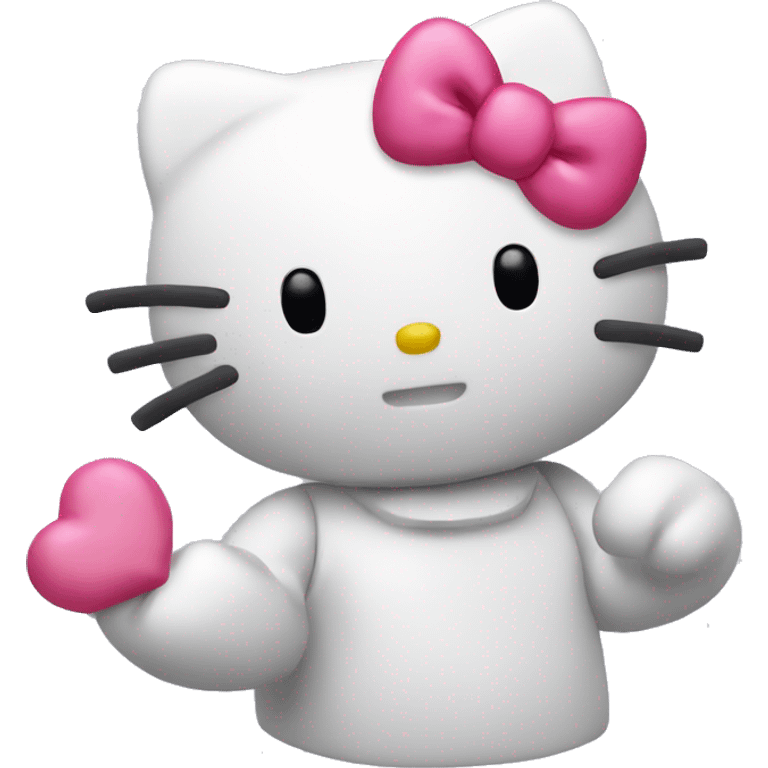 hello kitty blowing a kiss  emoji