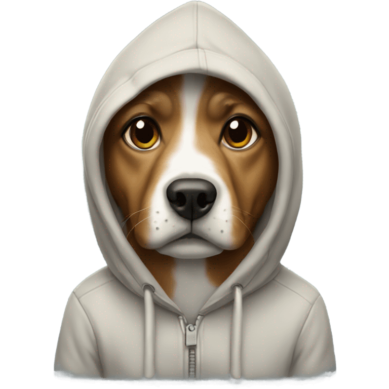 dog wearing a hoodie emoji