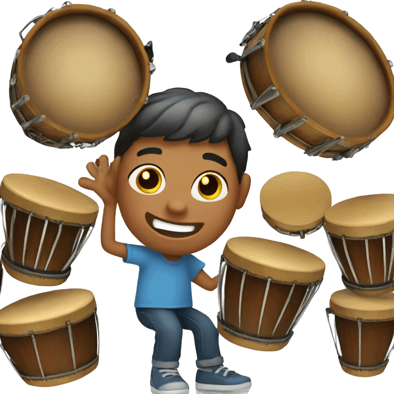 Boy playing bongos emoji