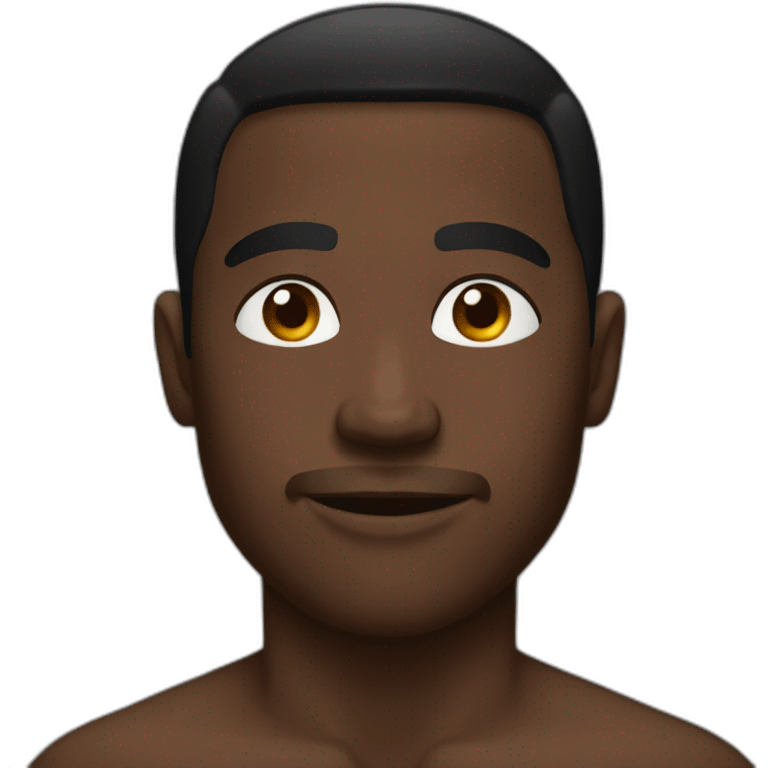 Shirtless black man emoji