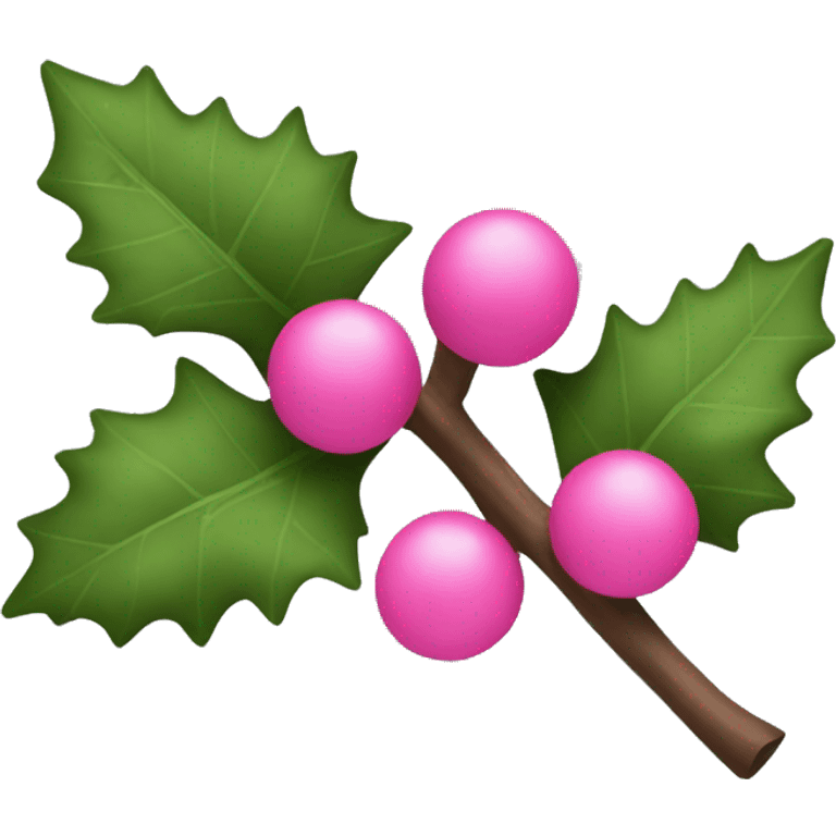 pink holly twig emoji