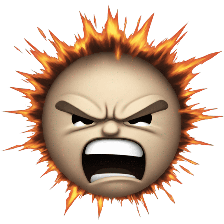 Angry face exploding emoji