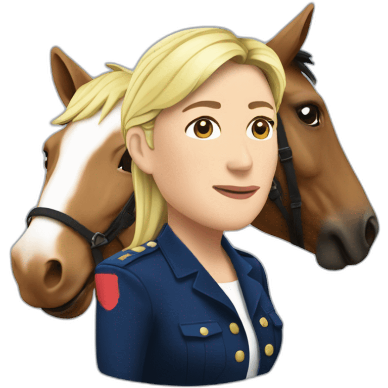 Marine le Pen a cheval emoji