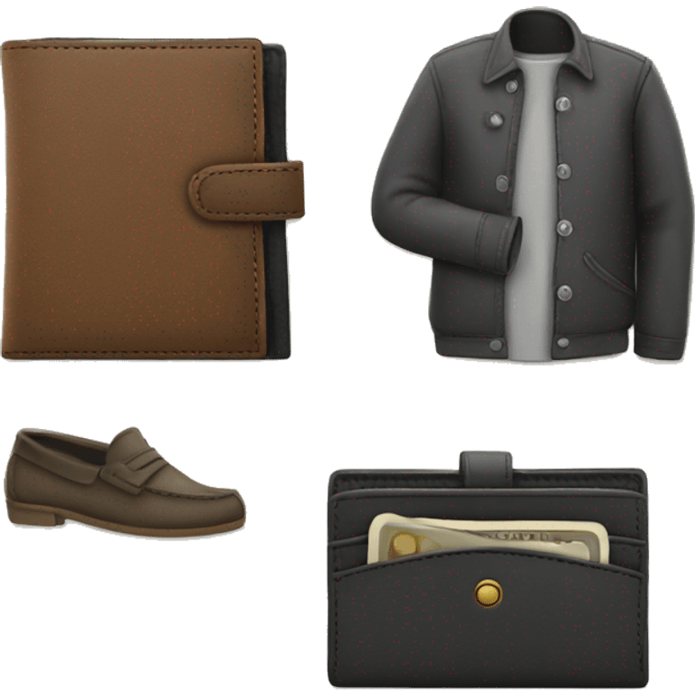 wallet with clothing emoji