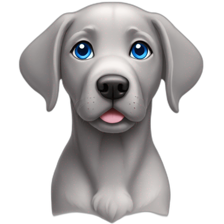 silver labrador with blue eyes emoji