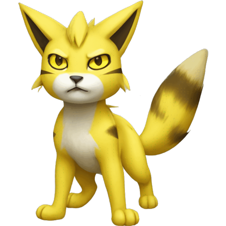 Yellow lombax-Zeraora-Renamon-cat full body emoji