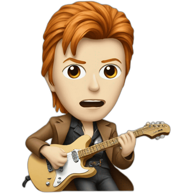 David bowie playing guitar emoji