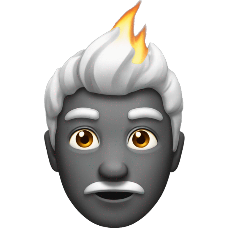 Grey fire emoji emoji