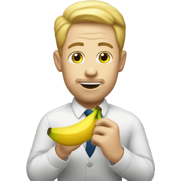 white men eating banana emoji