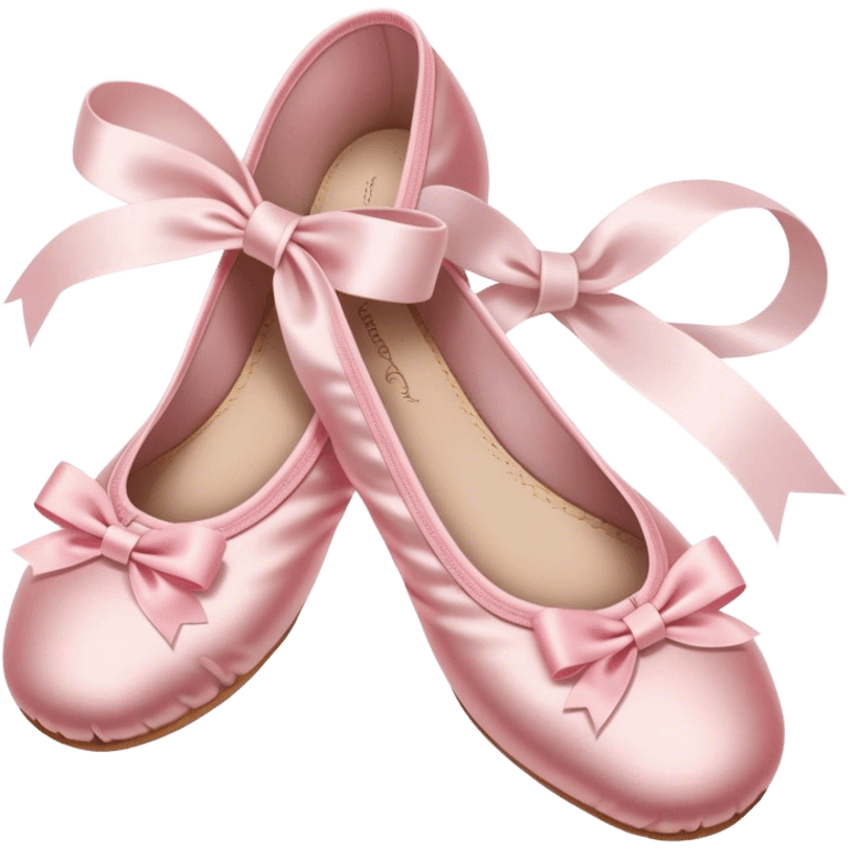 Pink and white ballet shoes ￼ emoji