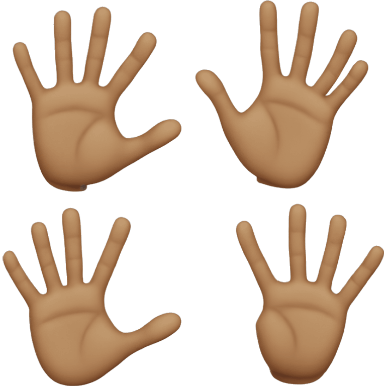 
hand making number 4 emoji