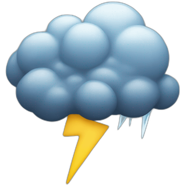 A crazy has a thunderstorm emoji