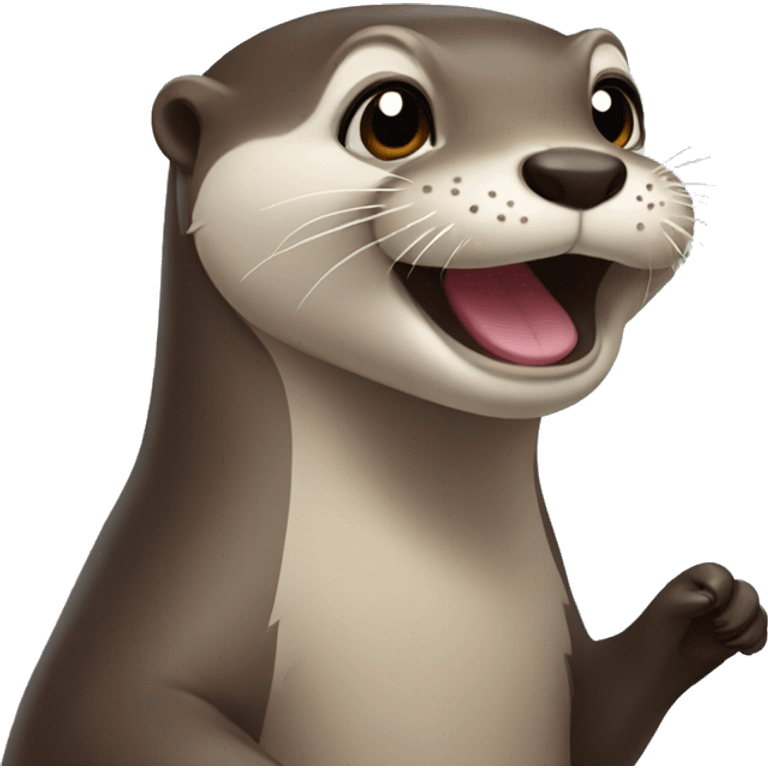 flirting otter emoji