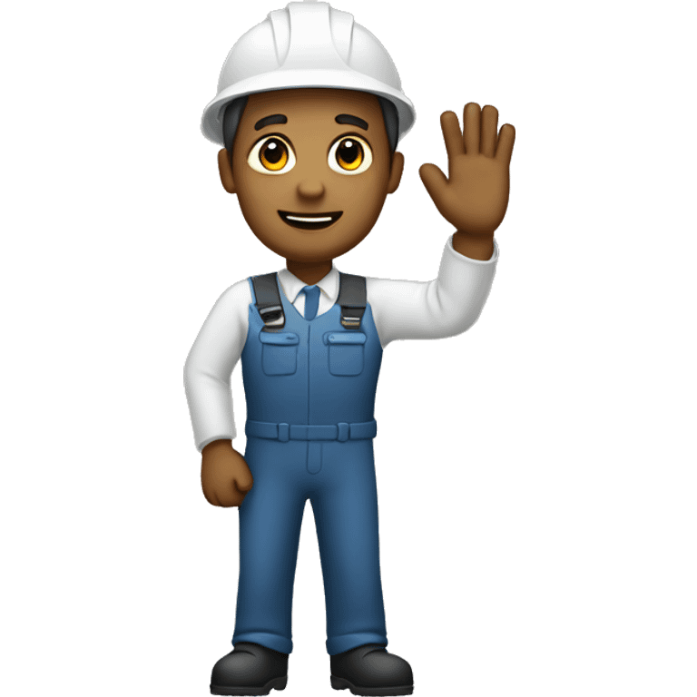 engineer raising hand emoji