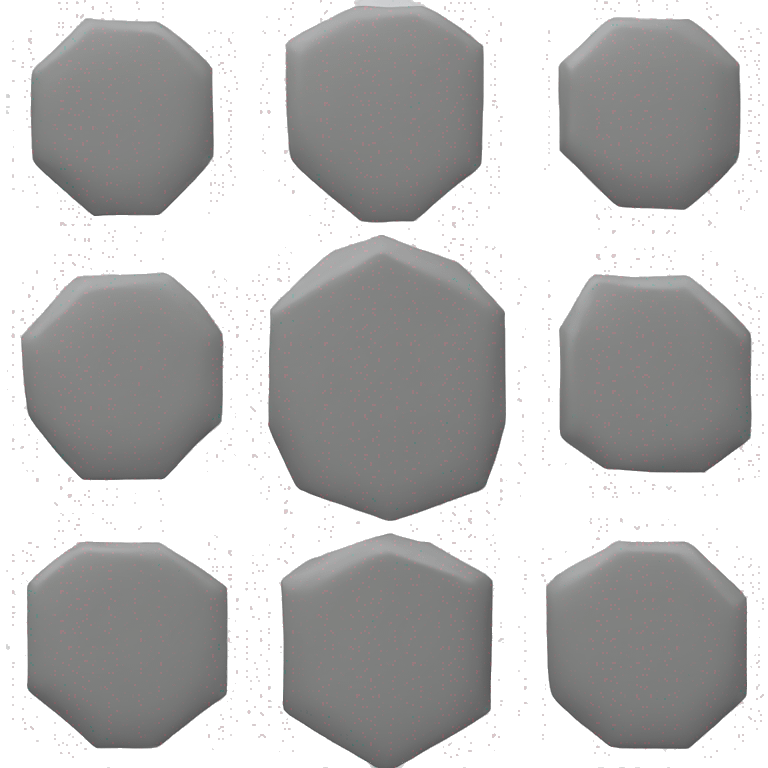 Gray pentagon shape no face 5 sides only  emoji