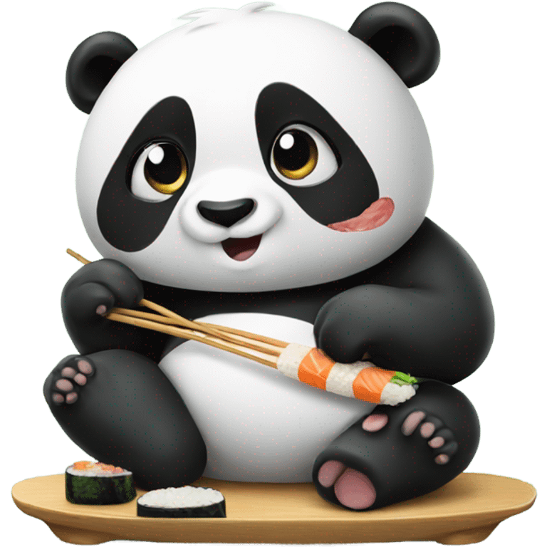 Panda eating sushi  emoji