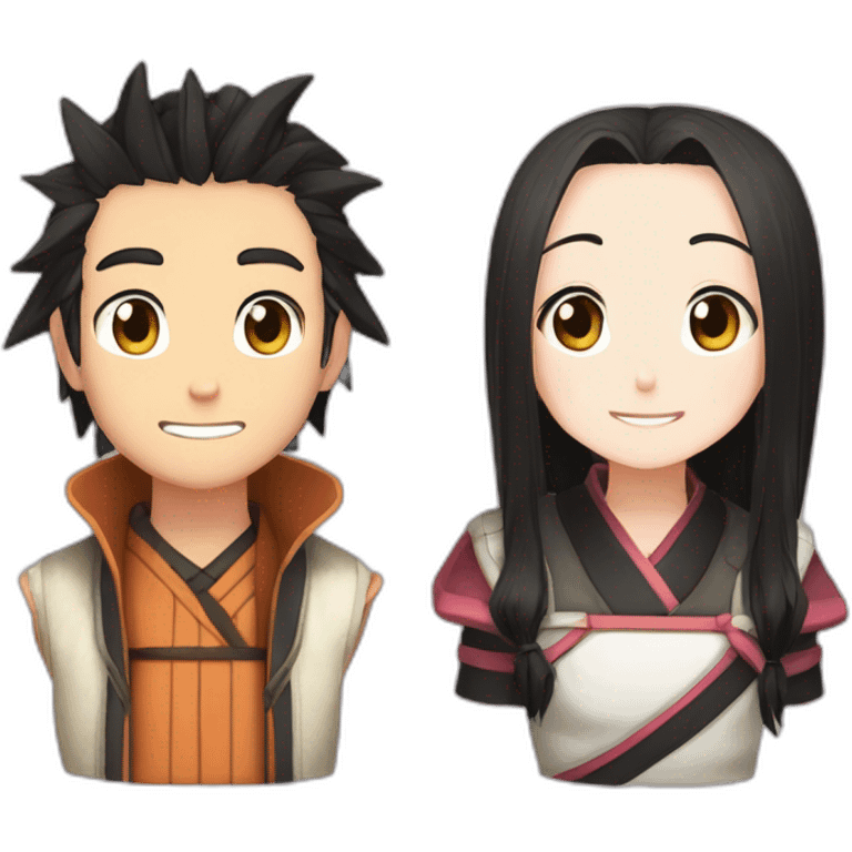 Zenitsu and nezuko emoji