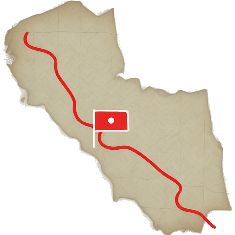 map with red line emoji