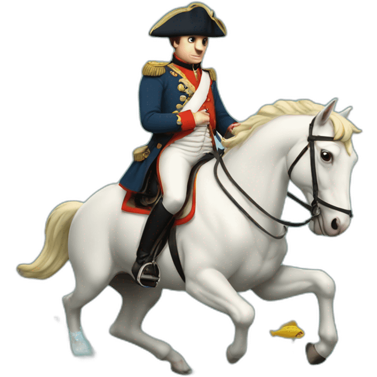 Napoleon riding a fish emoji