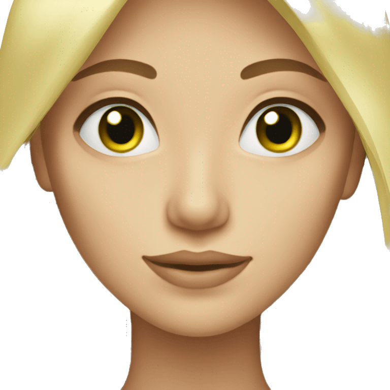 blonde hair green eyes woman emoji