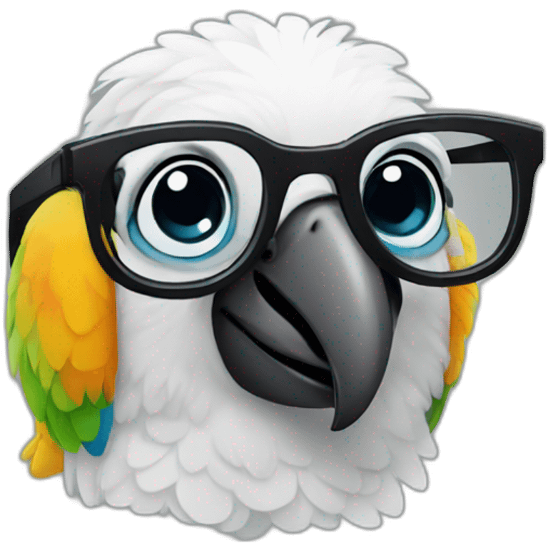 parrot with glasses emoji