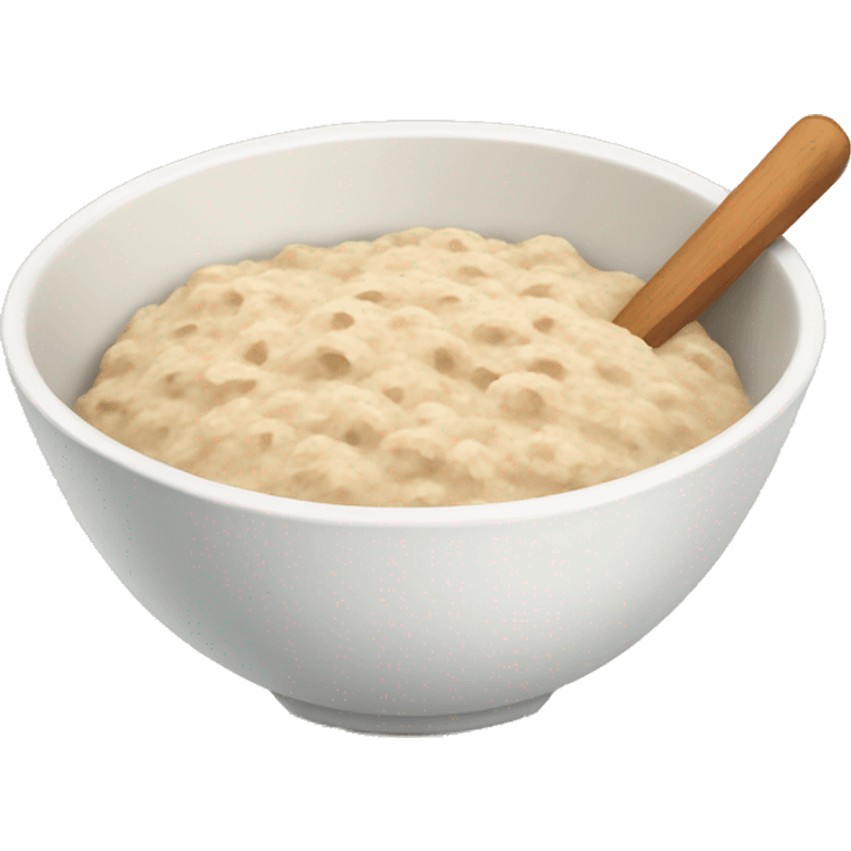 a bowl with oat porridge emoji