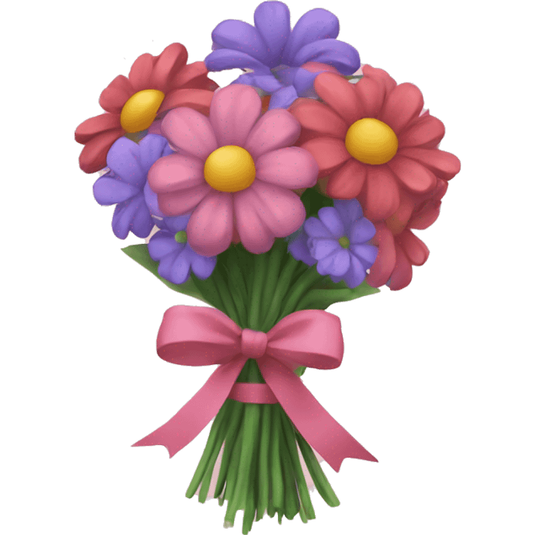 Bundle of flowers with bow emoji