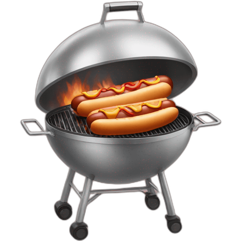 Grilling hot dogs emoji