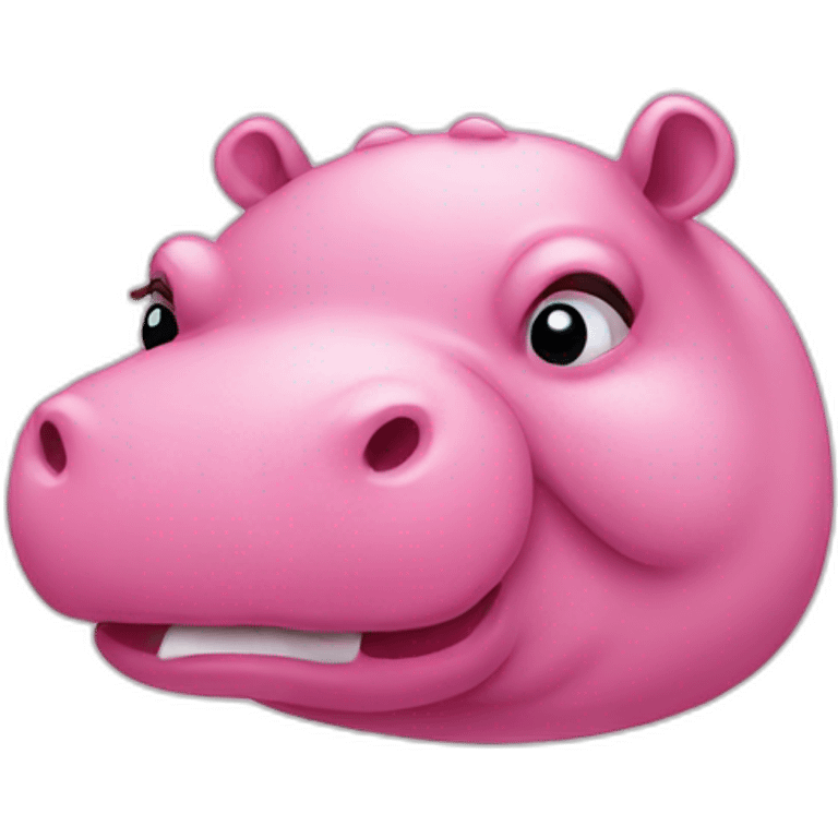 pink hippo crying emoji