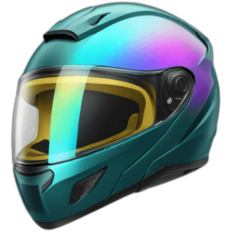 prismatic motorcycle helmet emoji