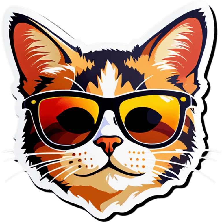 Cat with sunglasses emoji