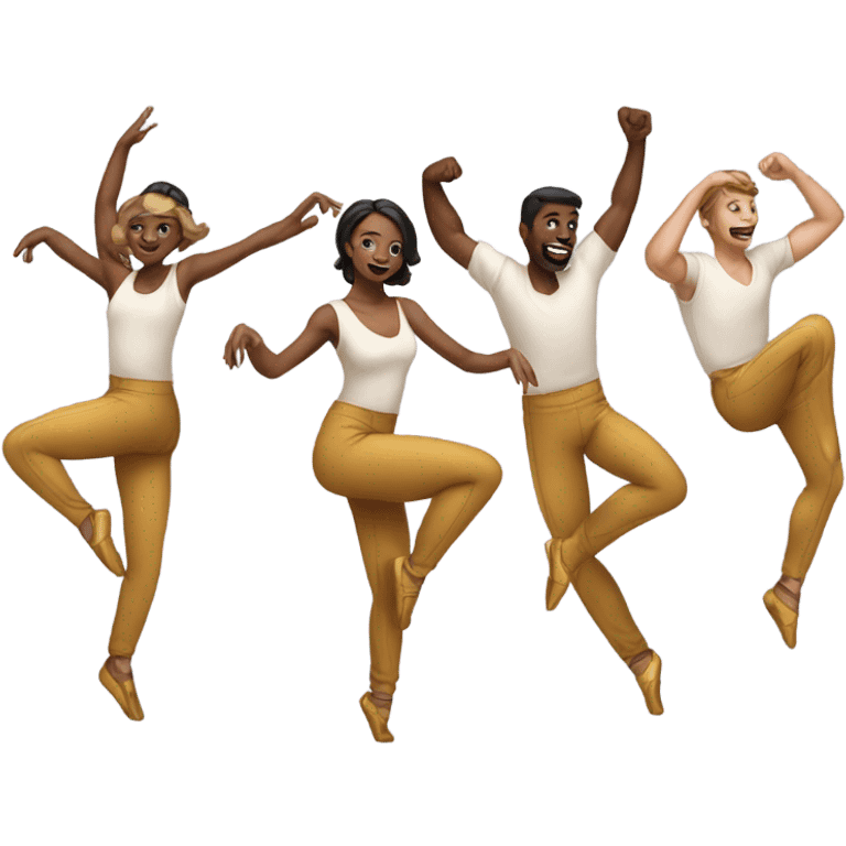 Group of dancers male and female  emoji