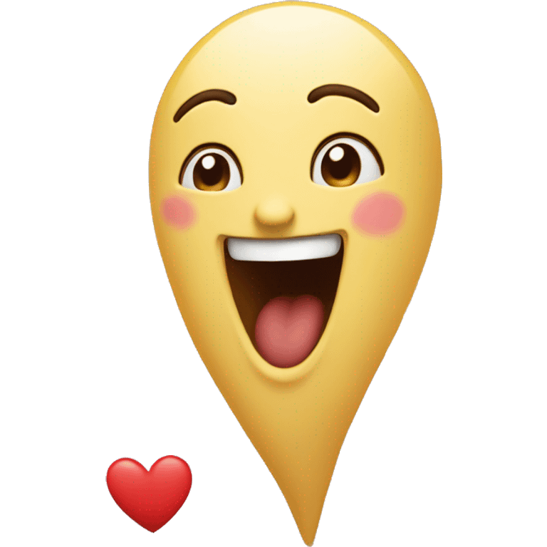 Heart and happy face emoji